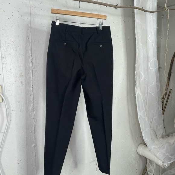 Lands End Men’s Black Wool Double Pleated Cuffed Pants 30 Tailored Fit - Picture 9 of 9